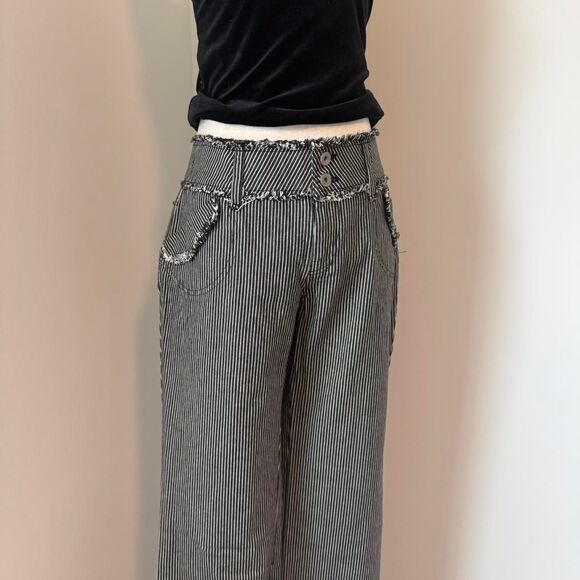 aem'kei striped pants size 30 - Picture 1 of 4